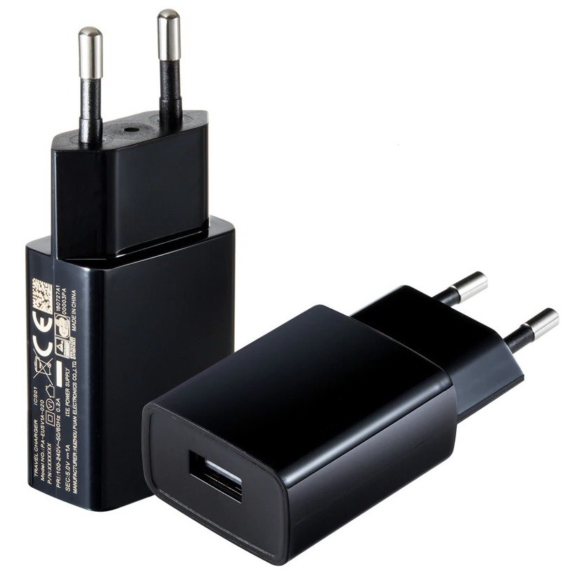 ספק כוח קיר 220V ל-5V USB, מקסימום 2.1 אמפר צבע שחור