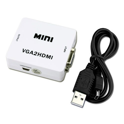 ממיר VGA + אודיו ל-HDMI, הספק כוח מ-USB