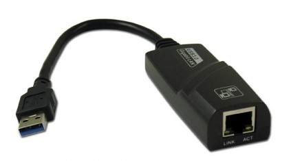 מתאם USB3.0 - LAN RJ45 תומך 10/100/1000MBPS (כרטיס רשת USB GIGABIT), תומך WIN10 / MAC / ANDROID