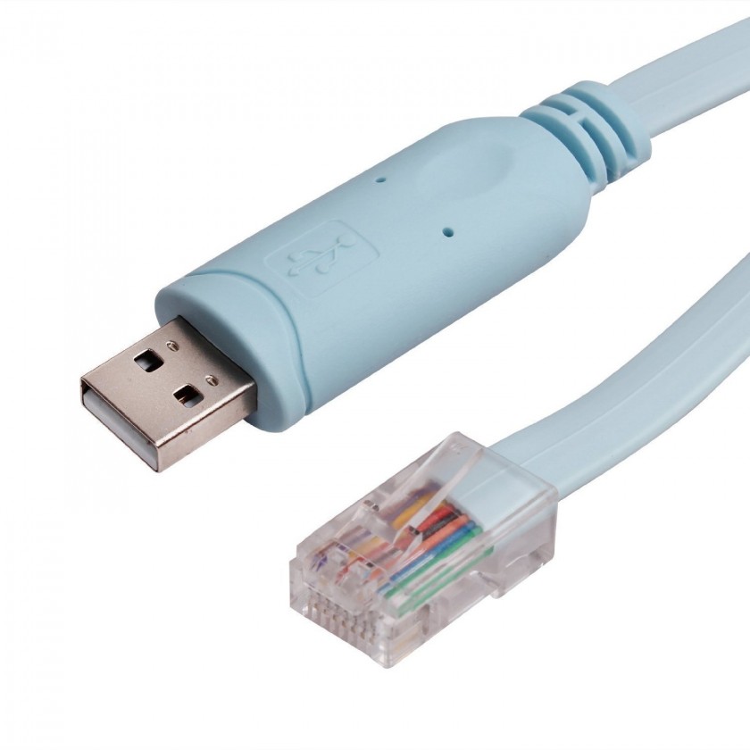 כבל קונסול לסיסקו USB - RJ45, באורך 1.8 מטר