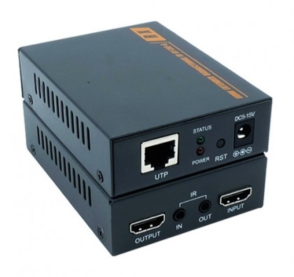 מרחיק HDMI + IR על גבי כבל רשת יחיד CAT6 עד 50 מטר, תומך 1080P, 3D, POE ויציאה מקומית