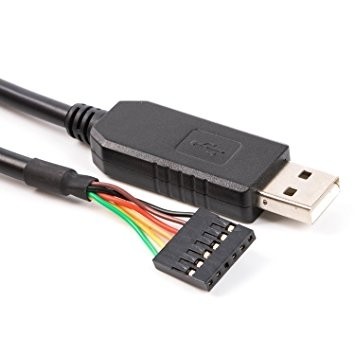 כבל סריאלי  USB - TTL 3.3V עם קונקטור 6 פין באורך 1.8 מטר