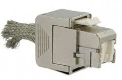 שקע קיסטון RJ45 CAT6a מסוכך מקצועי