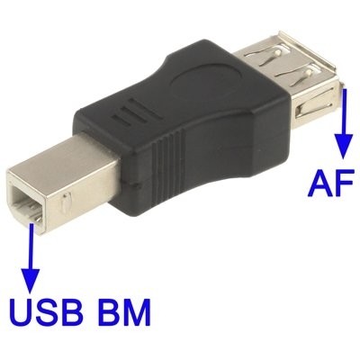 מתאם USB B זכר - USB A נקבה