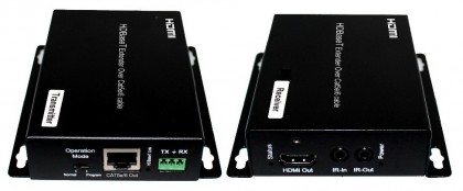 מרחיק HDMI 2.0 על גבי כבל רשת יחיד CAT6 בטכנולוגיית HDbaseT עד 70 מטר, תומך HDCP2.2 + 4K@60HZ + IR + RS232 + POC