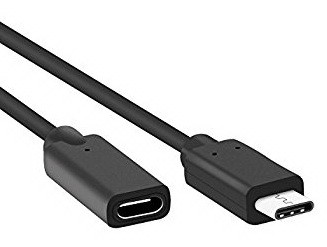 כבל USB 3.1 תקע C זכר - C נקבה 5GBPS חיווט מלא, 1 מטר