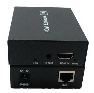 מרחיק HDMI + IR למחשב על גבי כבל רשת יחיד CAT6 עד 120 מטר, תומך 1080P, 3D, POC, ללא לייטנסי או איבוד באיכות התמונה