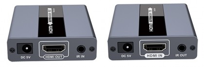 מרחיק HDMI + IR על גבי כבל רשת יחיד CAT6 עד 120 מטר, תומך 1080P, 3D, ללא לייטנסי או איבוד באיכות התמונה
