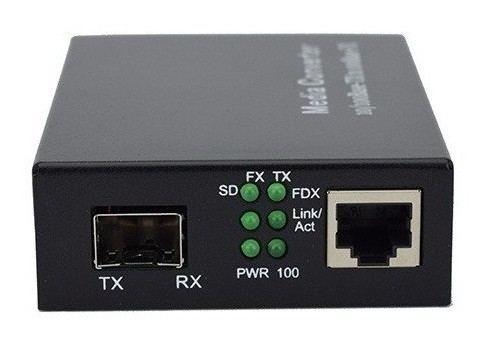 ממיר מדיה RJ45 10/100/1000Base-TX לשקע SFP (לא כולל מודול SFP)