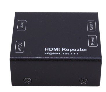 מגבר HDMI 2.0 אקטיבי עד 50 מטר תומך 4K@60HZ 4:4:4 + HDCP2.2 עם שקע DC (מתאם HDMI נקבה-נקבה)