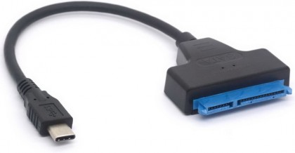 כבל USB C זכר - SATA 22P באורך 0.3 מטר (ללא ספק כוח)