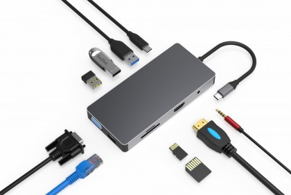 מתאם USB C למגוון חיבורים / תחנת עגינה USB C
