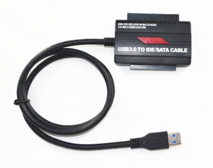 קיט לחיבור כונן SATA / IDE ל-USB 2.0/3.0/3.1/3.2 במחשב, עם ספק כוח, מתאים להארדדיסקים 2.5/3.