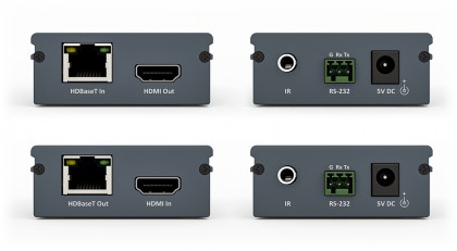 מרחיק HDMI בטכנולוגיית HDBaseT על גבי כבל רשת תומך 4K@60HZ עד 70 מטר, כולל RS232 ו-IR דו כיווני, מבית MSOLUTIONS