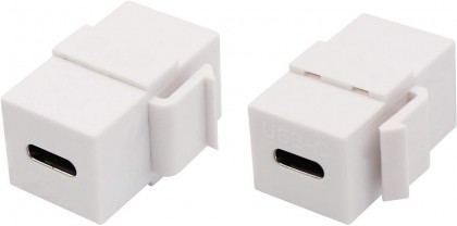 מתאם USB TYPE C נקבה-נקבה לשקע קיסטון