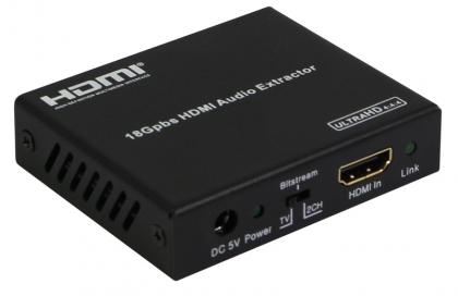 ממיר כניסת HDMI ליציאות HDMI + אודיו אופטי S/PDIF + אודיו אנלוגי, רוחב פס 18Gbps, תומך HDMI2.0 4K@60HZ 4:4:4 HDCP2.2