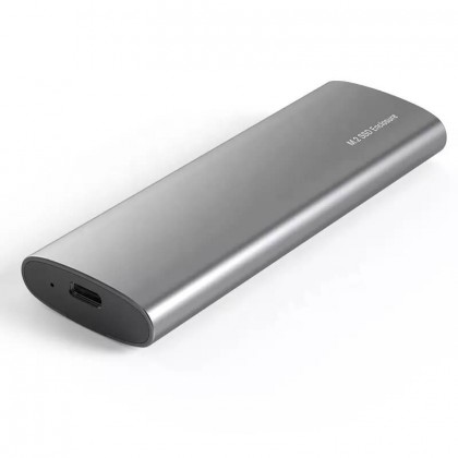 מארז חיצוני 10Gbps לכונן SSD M.2 מסוג SATA/NVME בחיבור USB-C + כבל C-A