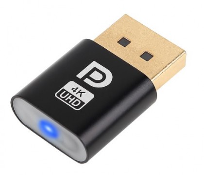 מתאם דמי DISPLAYPORT DUMMY PLUG תומך 1080P@60HZ / 4K@17HZ