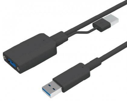 כבל מאריך USB3.2 GEN2 10G AOC מבוסס סיב אופטי זכר - נקבה, 15 מטר