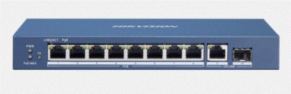 מתג רשת HIKVISION לא מנוהל עם 8 פורטים POE Gigabit + פורט Gigabit uplink + פורט SFP דגם DS-3E0510P-E/M