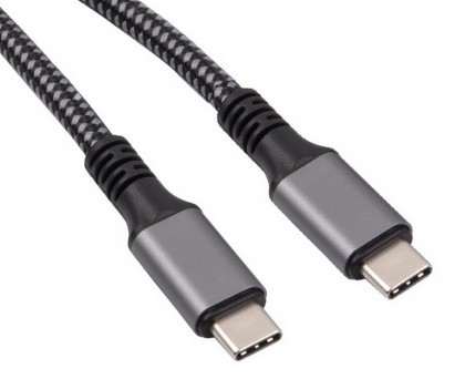 כבל  10Gbps 100W USB3.2 GEN2, תקע USB C זכר - C זכר, תומך אודיו/וידאו 4k@60hz באורך 3 מטר TopX