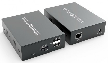 מרחיק KVM / מרחיק HDMI + USB על גבי כבל רשת CAT6 עד 150 מטר + יציאה מקומית