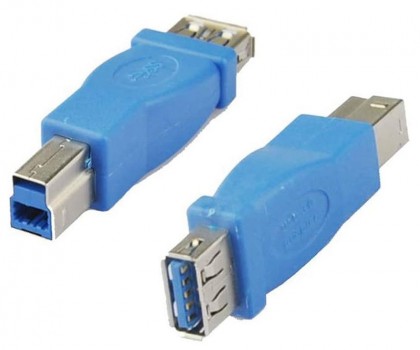 מתאם USB 3.0 B זכר - USB 3.0 A נקבה
