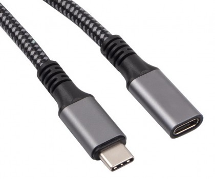 כבל מאריך 40Gbps 100W 4K@60HZ USB 4.0, תקע USB C זכר - C נקבה 0.5 מטר