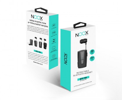 אוזנית בלוטות NOOX נשלפת BTC700 שחור