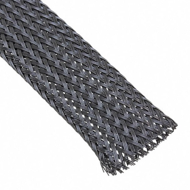 שרוול קלוע PET שחור בקוטר 12 מ"מ לאיגוד כבלים - חבילה של 100 מטר