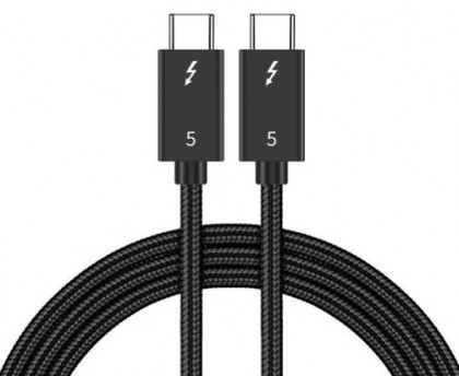 כבל THUNDERBOLT 5.0 80/120Gbps 16K@60HZ 240W אורך 0.5 מטר