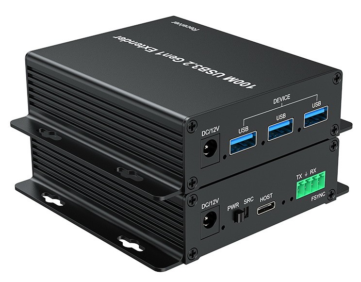 מרחיק USB 3.2 Gen1 על גבי כבל רשת CAT6A – עד 100 מטר | 4 יציאות USB 3.2