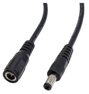 כבל מאריך DC 5.5/2.1 זכר-נקבה 22AWG באורך 1.8 מטר