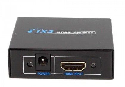 מפצל HDMI איכותי מוגבר ל-2 מסכים בו זמנית, תומך 4K@30hz + 3D איכותי