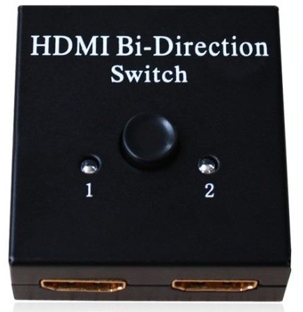 קופסת מיתוג HDMI V1.4 ידנית דו-כיוונית 2 ל-1, תומכת 3D