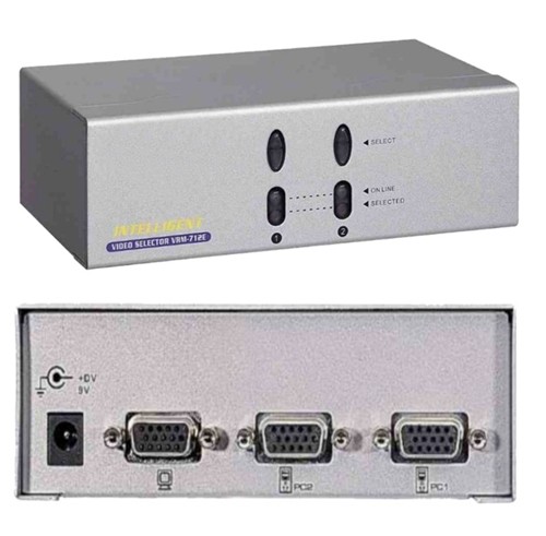 קופסת מיתוג VGA אוטומטית לחיבור 2 מחשבים למסך אחד