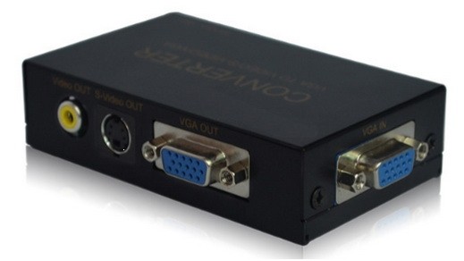 ממיר VGA ל-RCA/S-VIDEO/VGA איכותי (ממיר PC TO TV), מתח USB