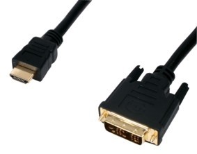 כבל HDMI - DVI מוזהב באורך 3 מטר, אקונומי