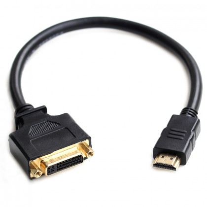 כבל מתאם HDMI זכר - DVI נקבה, 0.15 מטר