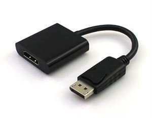 כבל מתאם קצר DISPLAYPORT זכר - HDMI נקבה, תומך אודיו ו-1080P@60HZ, אקונומי