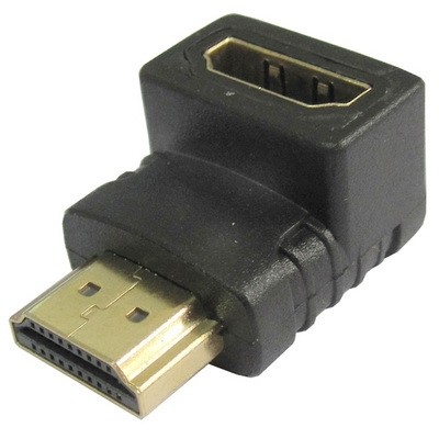 מתאם זוויתי HDMI ב-90 מעלות - הכבל מנותב למטה