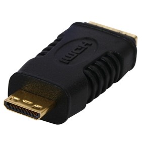 מתאם HDMI נקבה - מיני HDMI זכר, מוזהב