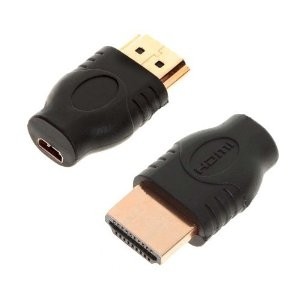 מתאם HDMI זכר - מיקרו HDMI נקבה, מוזהב