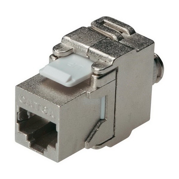 שקע קיסטון RJ45 CAT6a מסוכך