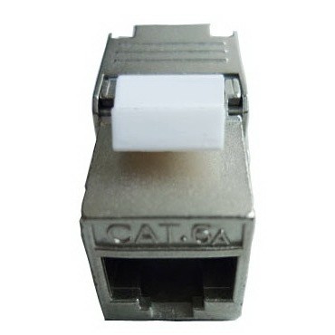 שקע קיסטון RJ45 CAT6a צר מסוכך