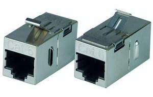 מתאם RJ45 CAT6 נקבה-נקבה מסוכך לשקע קיסטון