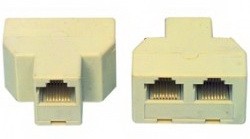 מפצל T מ-RJ45 נקבה ל-2 נקבות RJ45