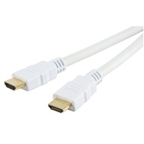 כבל HDMI 2.0 איכותי מוזהב 28AWG באורך 5 מטר לבן