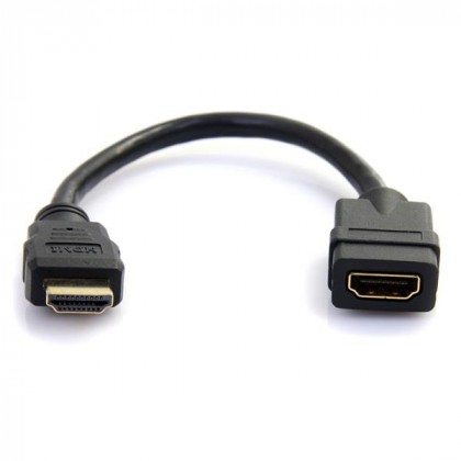 כבל הארכה HDMI זכר-נקבה 28AWG באורך 0.2 מטר