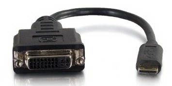 כבל מתאם MINI HDMI זכר - DVI נקבה, 0.15 מטר